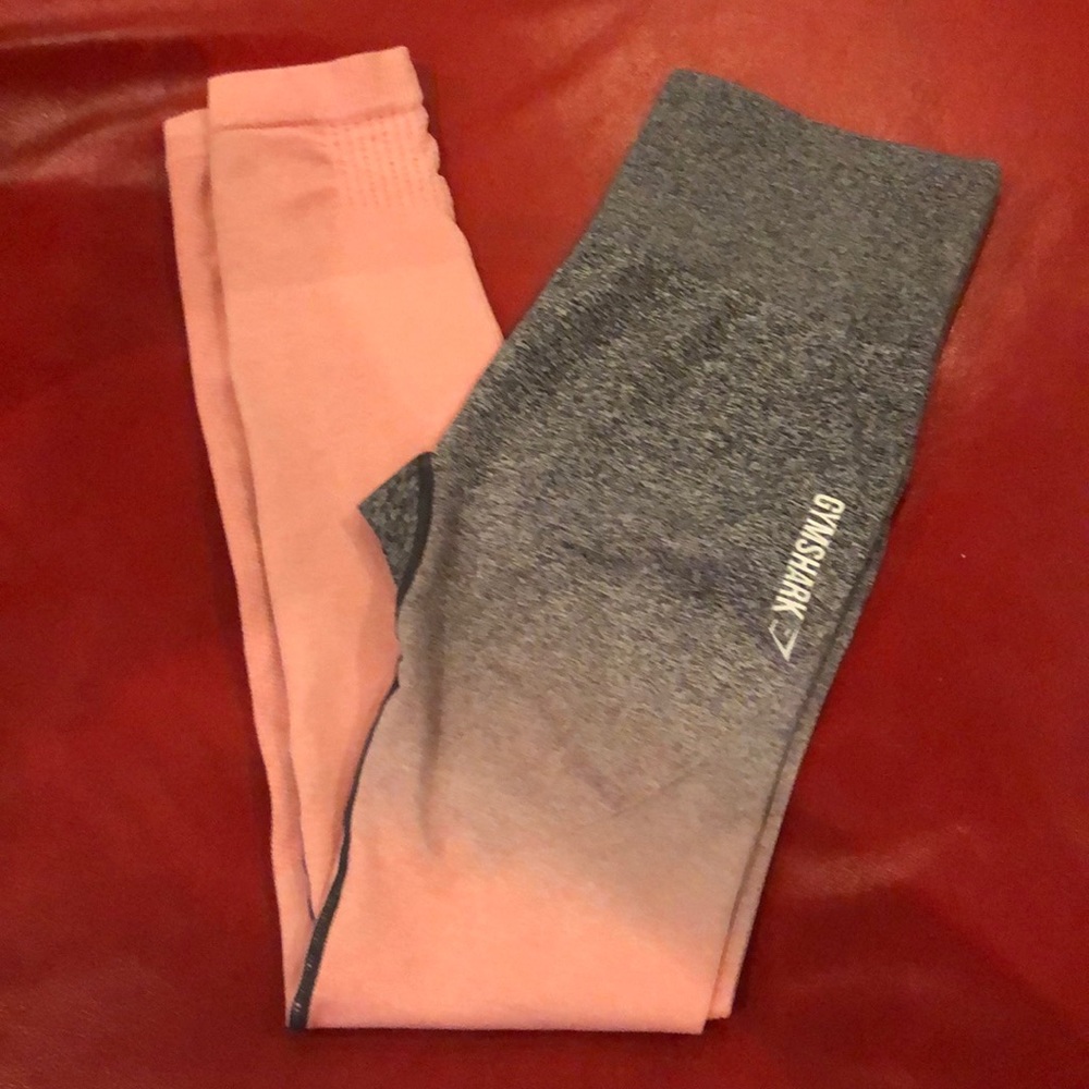 Gymshark pink and grey ombré leggings